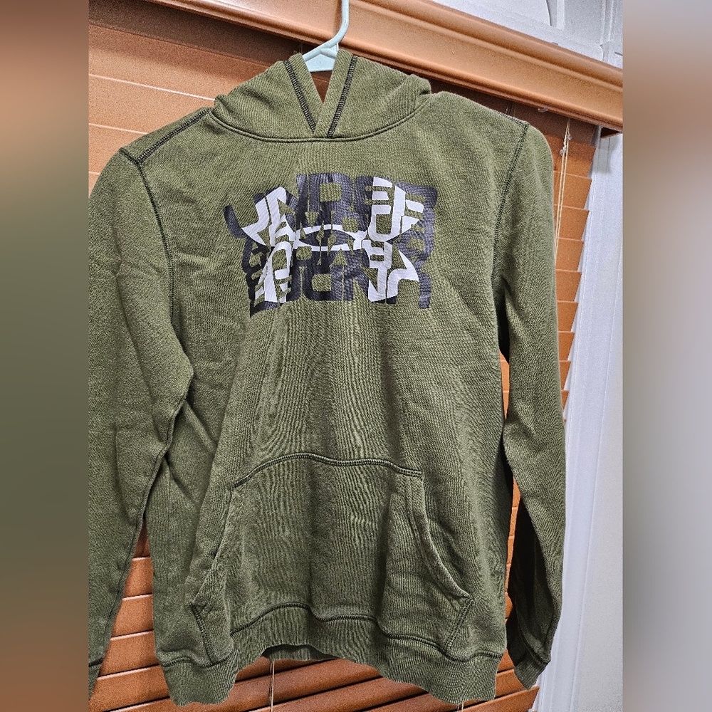 Under Armour Boys Cotton Hoodie Green Size Youth Large